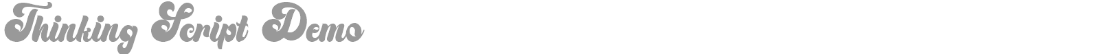 Thinking Script font preview